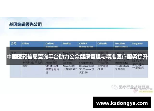 中国医药信息查询平台助力公众健康管理与精准医疗服务提升